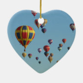 ビーキスをするツ熱気球ハートオーナメント セラミックオーナメント (裏面)