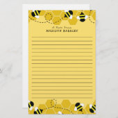 ビーキッドのかわいいミツバチの巣箱 便箋 (正面/裏面)