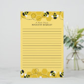 ビーキッドのかわいいミツバチの巣箱 便箋 (スタンド正面)