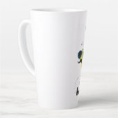 ビーキャラクターと口ひげサングラスビー簡単 カフェラテマグ (左アングル)