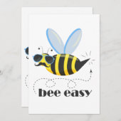 ビーキャラクターと口ひげサングラスビー簡単 シーズンカード (正面/裏面)