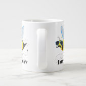 ビーキャラクターと口ひげサングラスビー簡単 ジャンボコーヒーマグカップ (裏面)