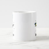 ビーキャラクターと口ひげサングラスビー簡単 ジャンボコーヒーマグカップ (正面)