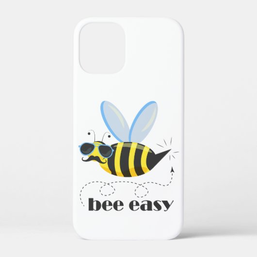 ビーキャラクターと口ひげサングラスビー簡単 Case-Mate iPhoneケース (裏面)