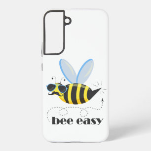ビーキャラクターと口ひげサングラスビー簡単 SAMSUNG GALAXY S22+ケース