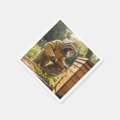 ビーキーパーとビーハイブ スタンダードカクテルナプキン (角)