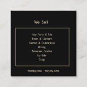 ビーキーパーの私はキーパークイーンビーの名刺 スクエア名刺 (裏面)