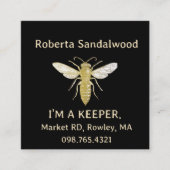 ビーキーパーの私はキーパークイーンビーの名刺 スクエア名刺 (正面)