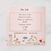 ビーキーパーの私はキーパークイーンビーの名刺 スクエア名刺 (裏面)