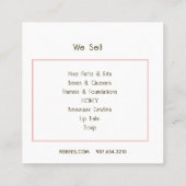 ビーキーパーの私はキーパークイーンビーの名刺 スクエア名刺 (裏面)