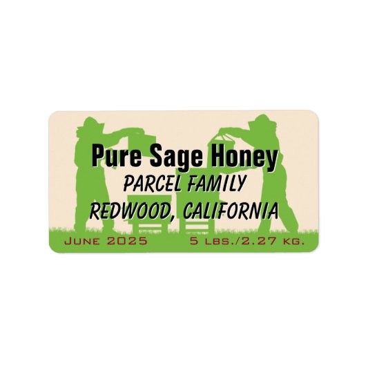 ビーキーパーシルエットカスタム金ゴールドハニージャー ラベル (正面)