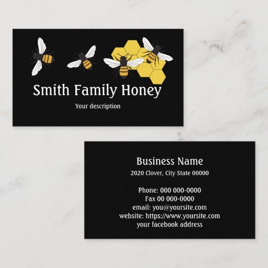 ビーキーパーズハニービー 名刺 (正面/裏面)