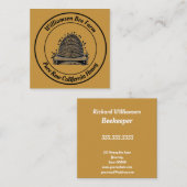 ビーキーパーハニーアパイリストヴィンテージハイブデザイン スクエア名刺 (正面/裏面)