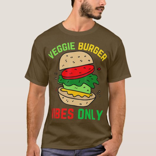 ビーギーバーガーVibesのみおもしろいBBQクックアウトフード Tシャツ (正面)