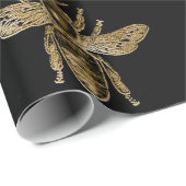 ビークイーンハニーブラックブロンズヴィンテージクラウン ラッピングペーパー (ロールコーナー)