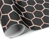 ビークイーンバラブラック銅ハニカムハネムーン ラッピングペーパー (ロールコーナー)