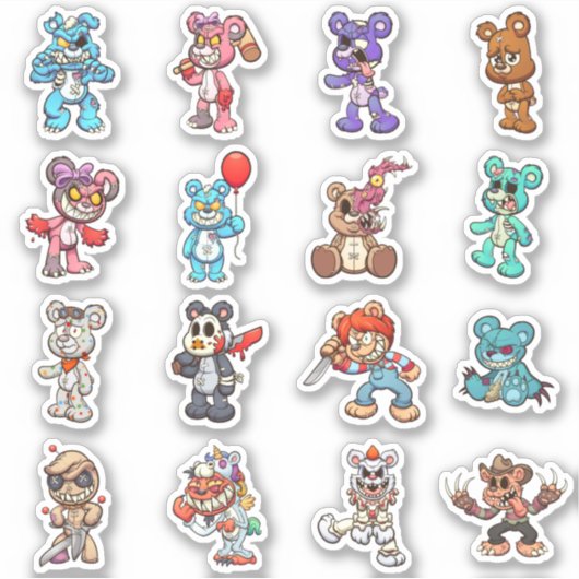 ビークベア – ゾンビホラー シール (正面)