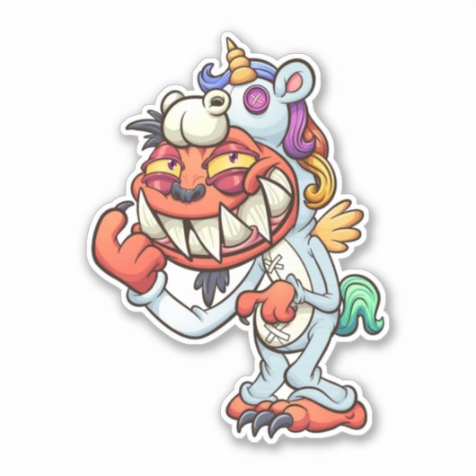 ビークベア – レインボーユニコーン シール (正面)