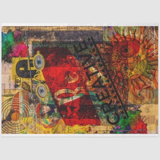 ビークリエイティブ – コラージュバイエドワード・マーチン 薄葉紙 (正面)