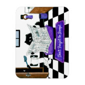 ビークル忘れで猫の磁石をすくい上げないこと マグネット (縦)