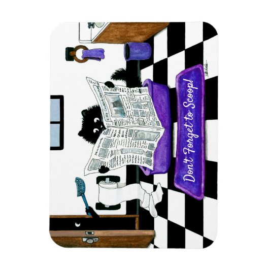 ビークル忘れで猫の磁石をすくい上げないこと マグネット (縦)