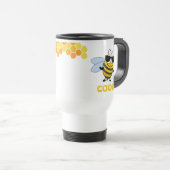 ビークール |おもしろいトレンディービーパーソナライズされた トラベルマグ (正面右)
