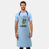 ビークール |おもしろいトレンディービー水玉模様パーソナライズされた エプロン (着用した状態)