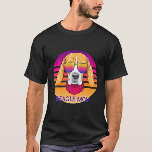 ビーグカッコいいル・マム・ドッグ頭の母の日 Tシャツ (正面)