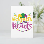 ビーグネッツ&ビーズおもしろいマーディグラスカーニバルギフト サンキューカード (スタンド正面)