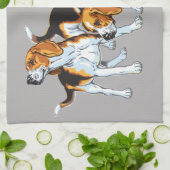 ビーグハウンドのキッチンタオル キッチンタオル (折り畳み)