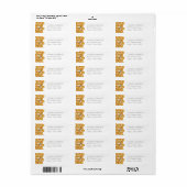 ビーグリーンリーベビーシャワー差出人住所 ラベル (フルシート)