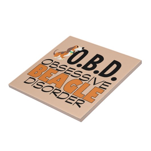 ビーグルおもしろいに取り付かれる タイル (側面)