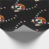 ビーグルおもしろいインポケットサンタクリスマスクリスマスプレゼント ラッピングペーパー (角)