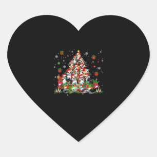 ビーグルおもしろいクリスマスティスビーグルクリスマスツリードッグE ハートシール