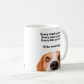 ビーグルおもしろいラバーギフトBeagle Mug コーヒーマグカップ (正面右)