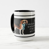 ビーグルおもしろいーラブマイパパドッグ恋人 マグカップ (正面左)