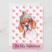 ビーグルおもしろいーI Woof You Dog Valentine's Day シーズンカード (正面)