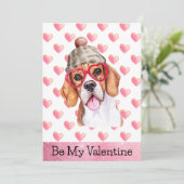 ビーグルおもしろいーI Woof You Dog Valentine's Day シーズンカード (スタンド正面)