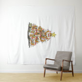 ビーグルおもしろい愛犬家のためのビーグルのクリスマスツリー タペストリー (インサイチュ(横))