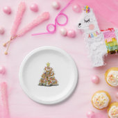 ビーグルおもしろい愛犬家のためのビーグルのクリスマスツリー ペーパープレート (パーティー)