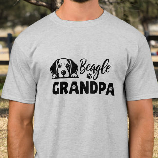ビーグルおもしろい祖父 Tシャツ