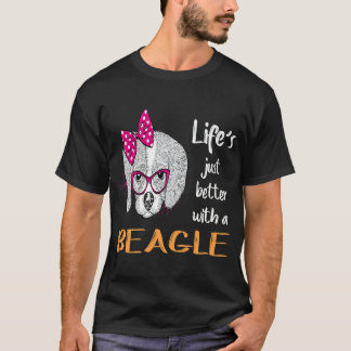 ビーグルがいると人生がもっと楽しくなる 195 Tシャツ
