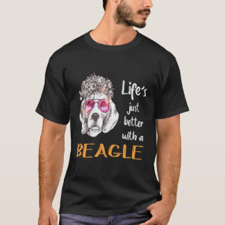 ビーグルがいると人生がもっと楽しくなる 22 Tシャツ