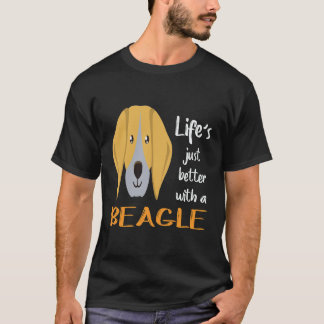 ビーグルがいると人生がもっと楽しくなる 26 Tシャツ