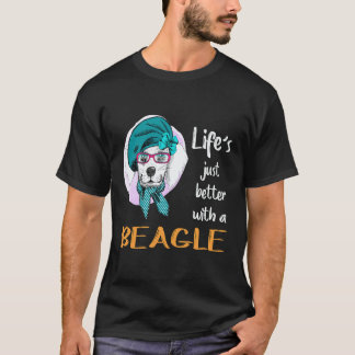 ビーグルがいると人生がもっと楽しくなる 27 Tシャツ