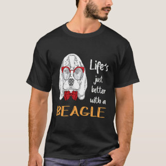 ビーグルがいると人生がもっと楽しくなる 2 Tシャツ