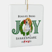 ビーグルが喜びをもたらす セラミックオーナメント (右)