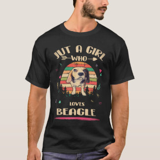 ビーグルが大好きな女の子 Tシャツ
