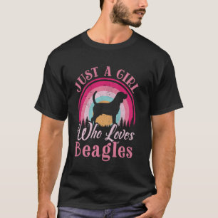 ビーグルが好きな女の子 女性 女子 犬 Tシャツ