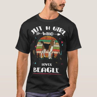 ビーグルが好きな女の子 Tシャツ